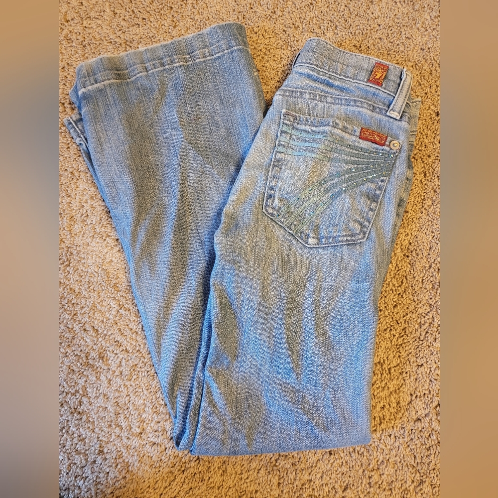 Seven 7 For All Mankind Youth Girl’s FLARE Dojo Jeans "7" Pockets